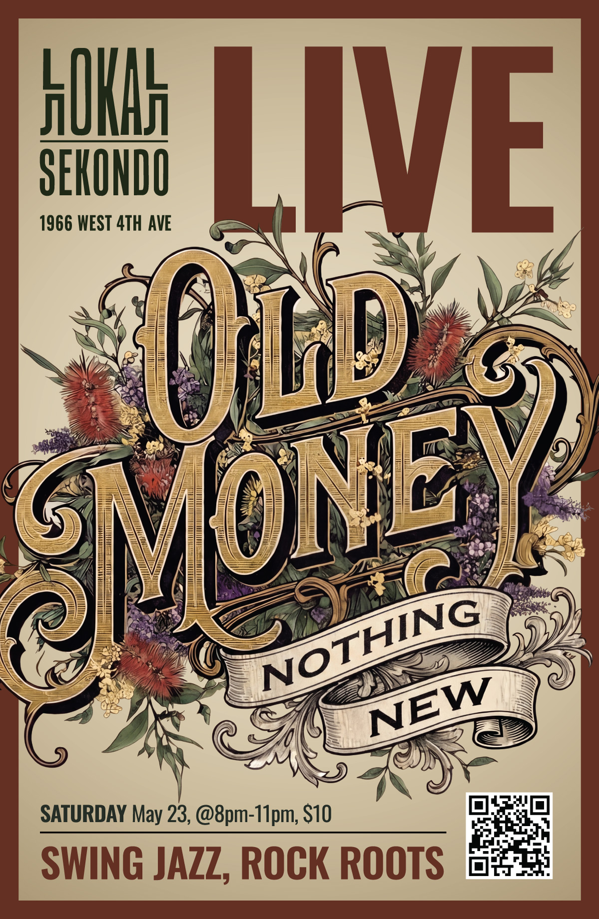 Lokal Sekondo event poster for May 23 2026