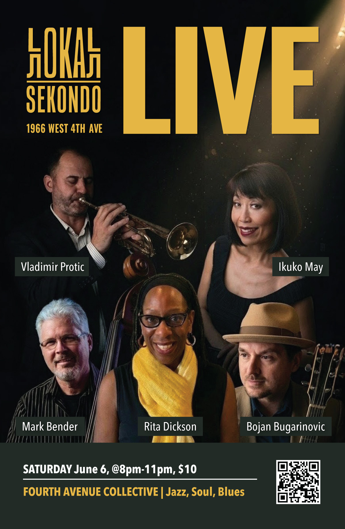 Lokal Sekondo event poster for June 6 2026