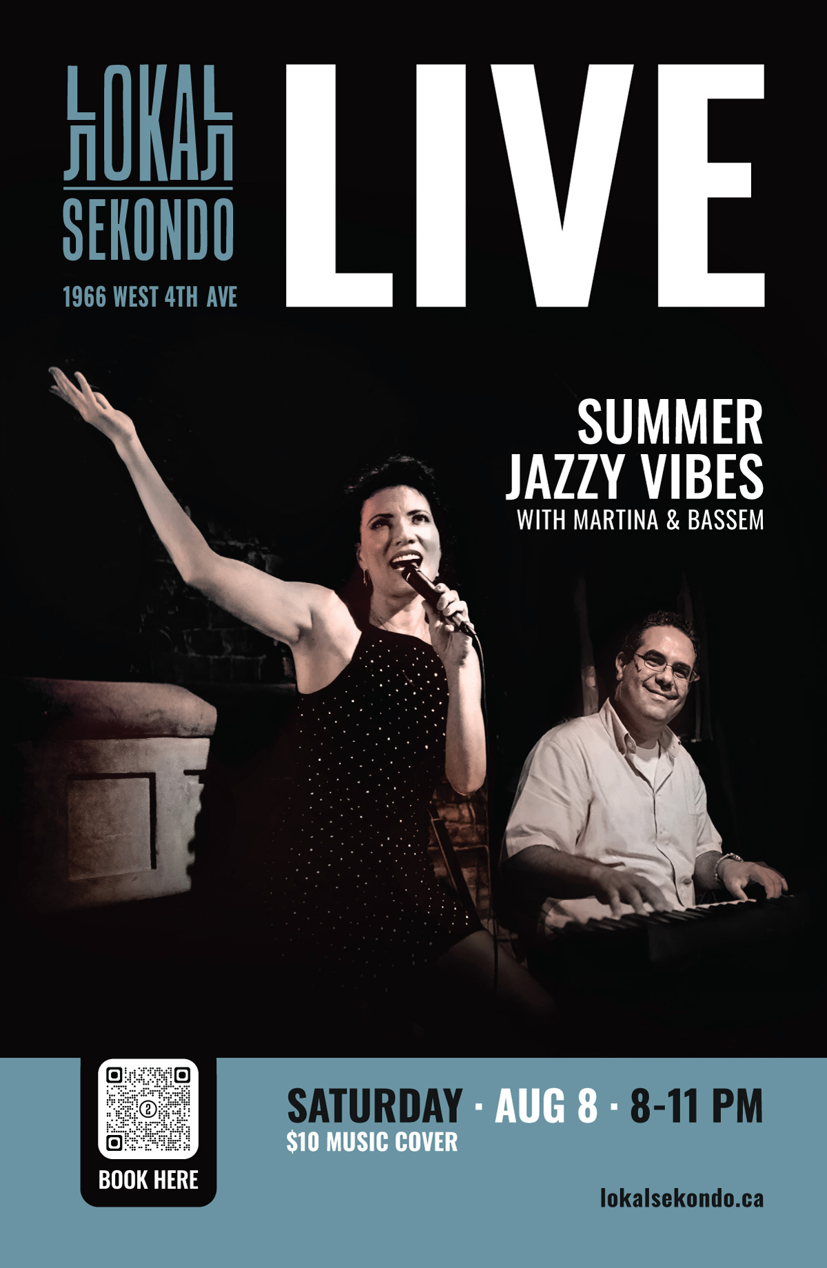 lokal sekondo event poster for August 8 2026