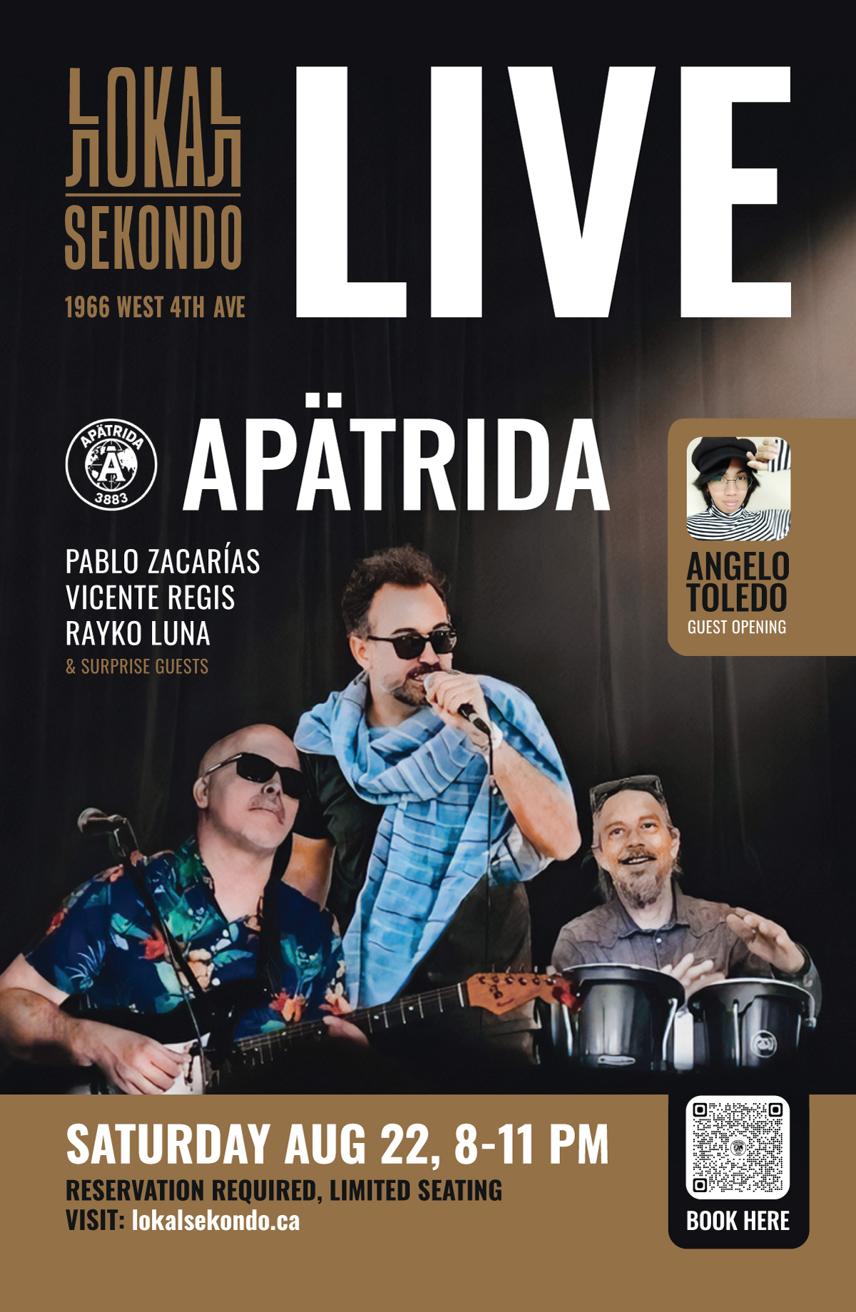lokal sekondo event poster for August 22 2026