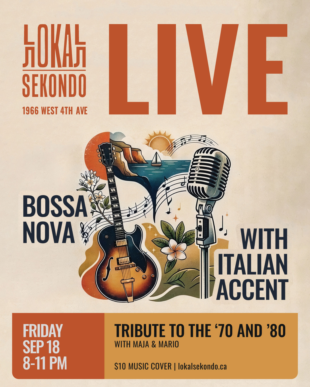 Lokal Sekondo event poster for September 18, 2026